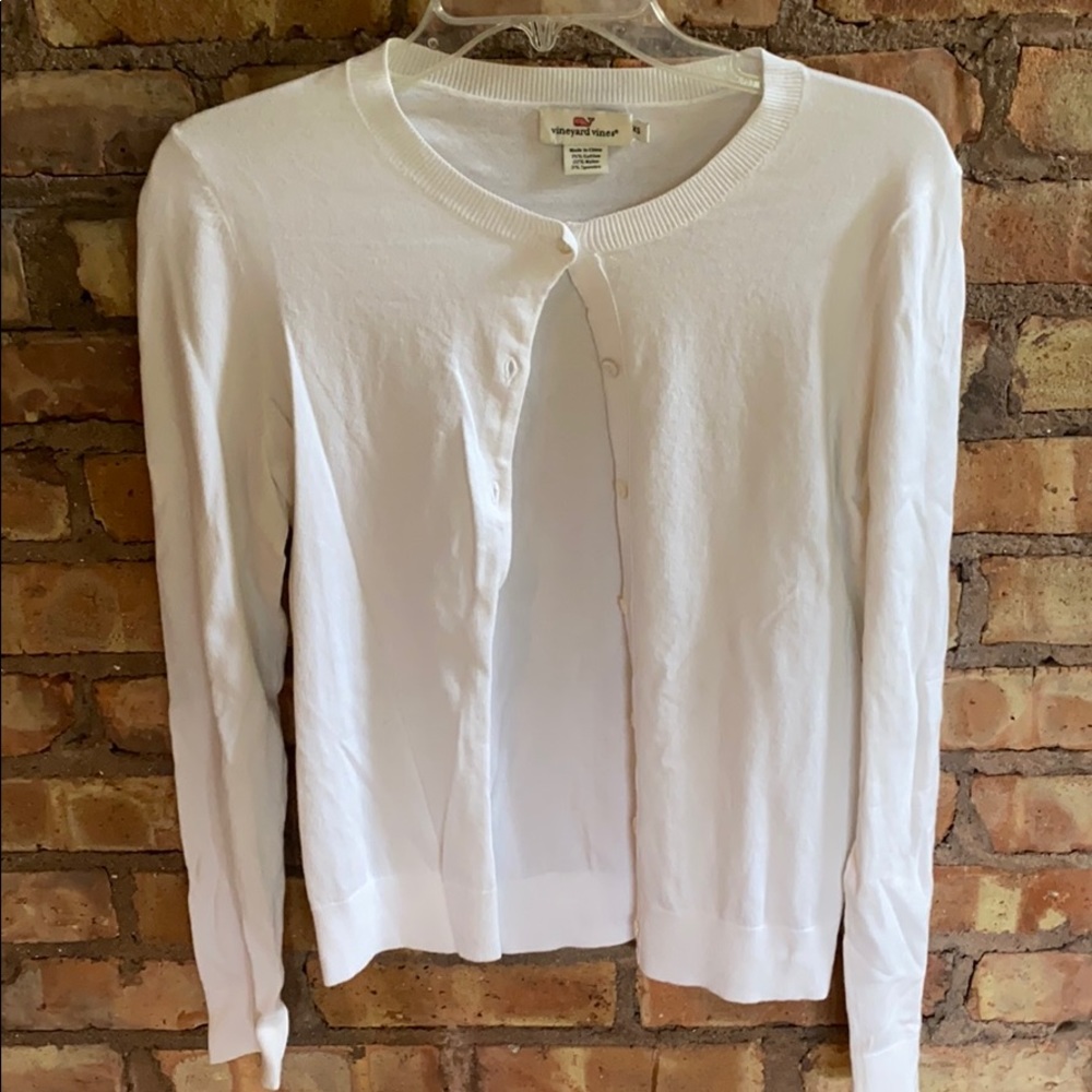Vineyard Vines White Button Cardigan!